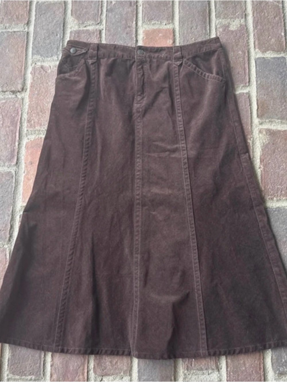 Eddie Bauer brown corduroy full skirt 12 from 2007